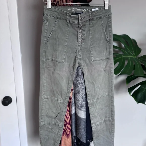 American Eagle Outfitters Gray Super Stretch Pants - Picture 2 of 4